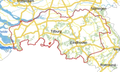 Kaart van Noord-Brabant