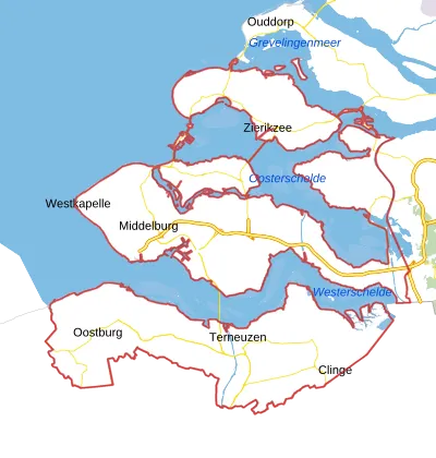 Kaart van Zeeland