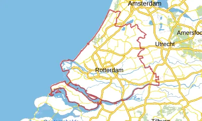 Kaart van Zuid-Holland