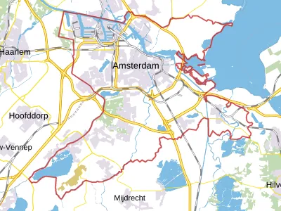 Kaart van Amsterdam-Amstelland